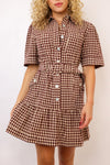 Erika Checkered Belted Dress