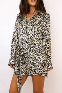 Timeless Tie Waist Mini Shirt Dress