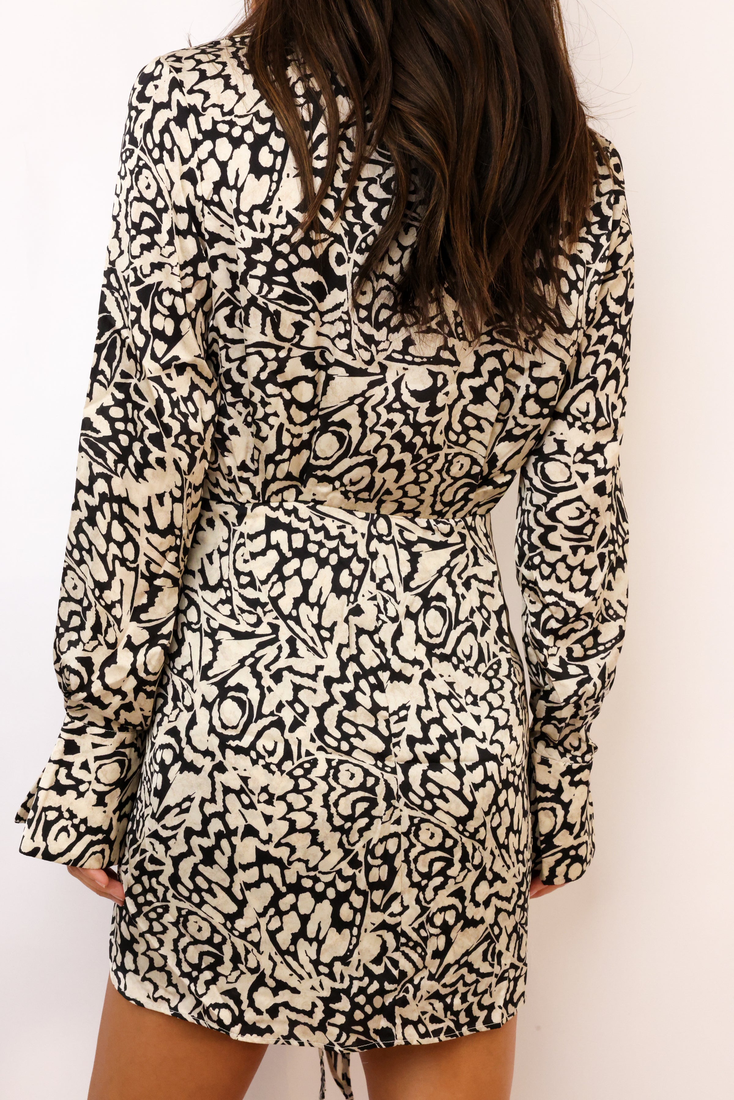 Timeless Tie Waist Mini Shirt Dress