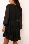 Ditsy Chiffon Flared Mini Dress