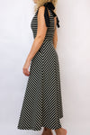 Striped Knit Contrast Dress