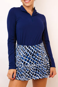 IBKUL Long Sleeve Mock Neck Top