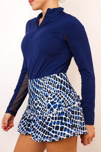 IBKUL Long Sleeve Mock Neck Top