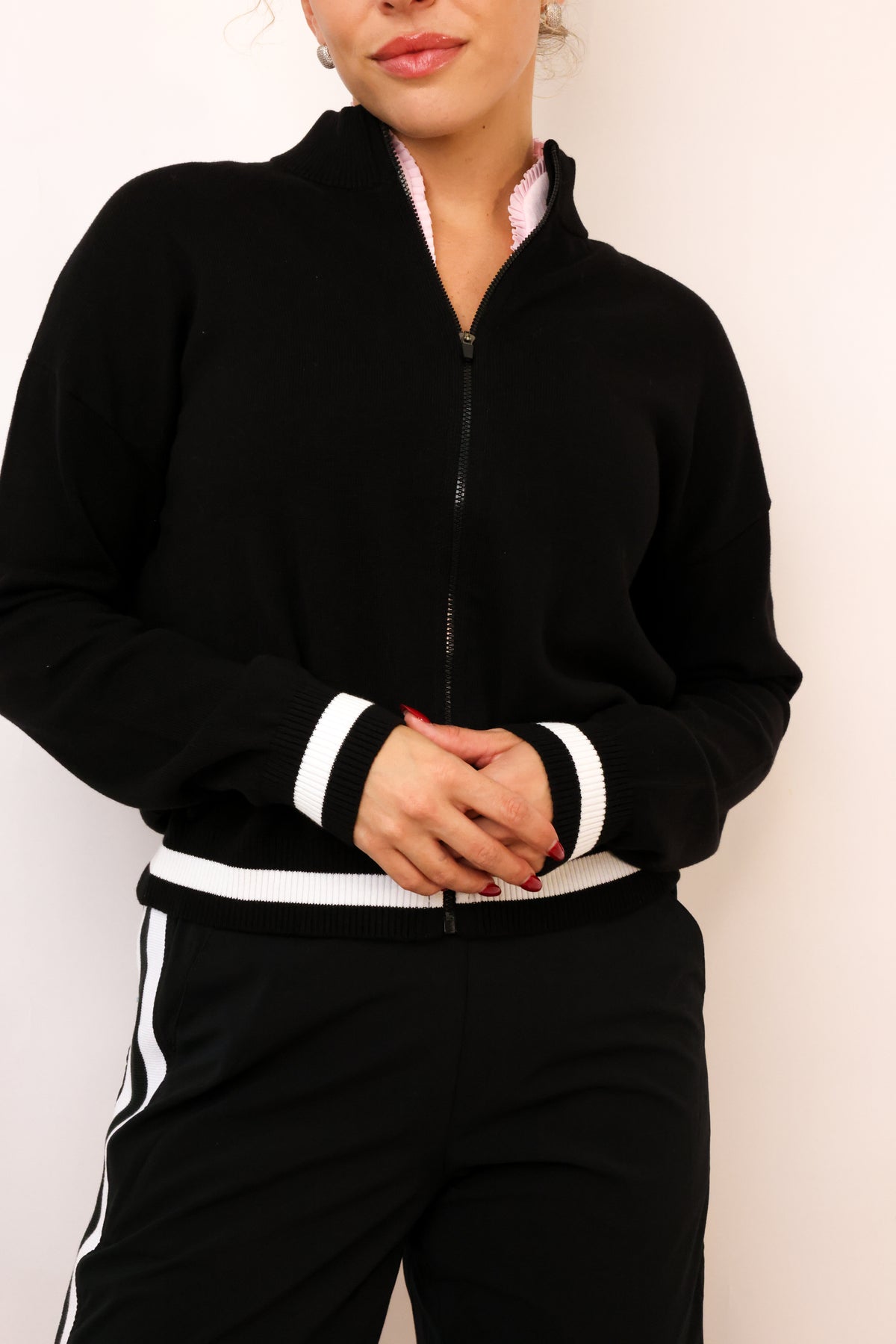 Lucky In Love Rally Mock Cardigan