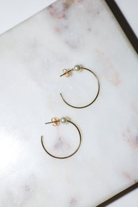 Large with Pearl Detail Hoops