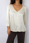 Cobie V-Neck Satin Top