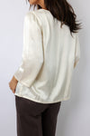 Cobie V-Neck Satin Top