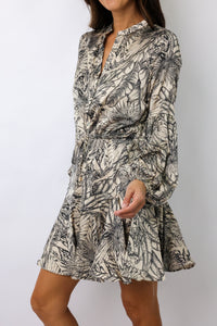 Long Sleeve Button Down Mini Dress