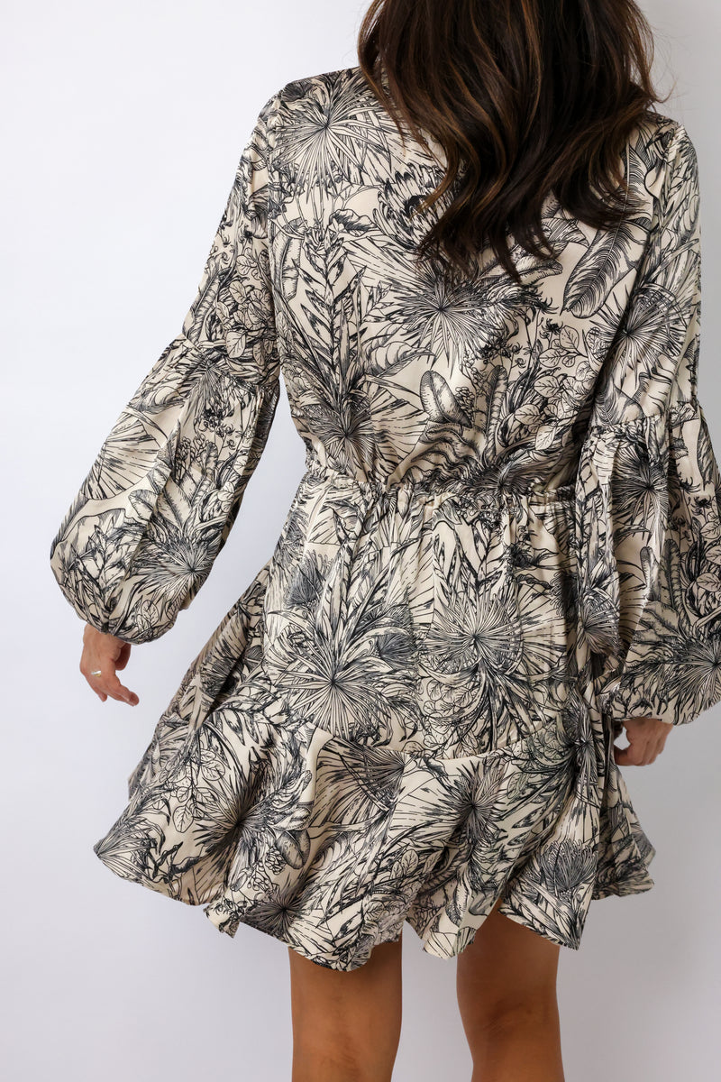 Long Sleeve Button Down Mini Dress