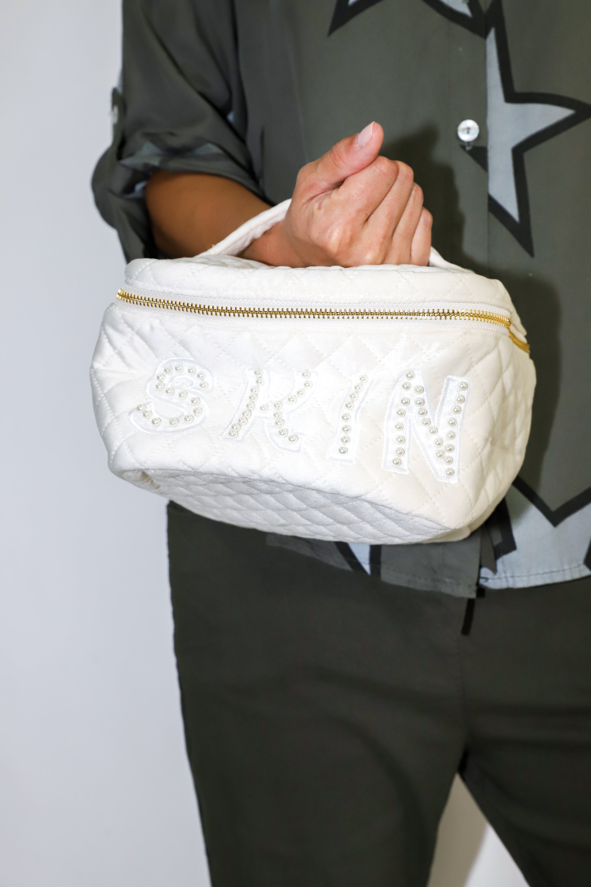 Velvet Skin Open Top Cosmetic Bag