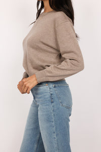 Lexi V-Notch Stitch Crewneck Sweater