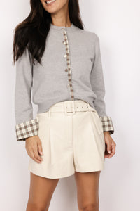 Plaid Button Cardigan