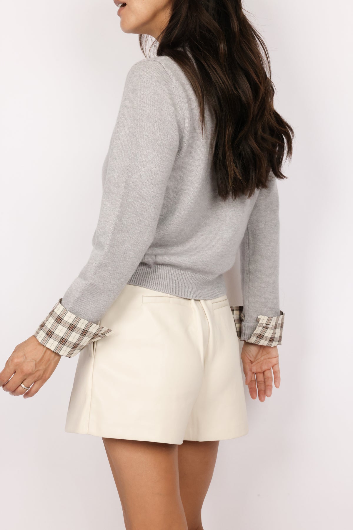 Plaid Button Cardigan