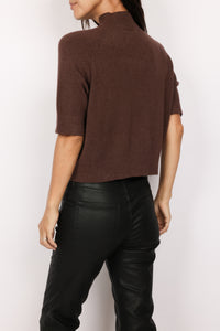 Milio Milano Italian Mock Neck Knit Top