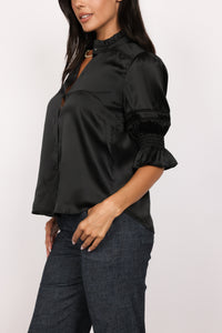 Go Silk Go Luxe Fleamarket Embellished Top