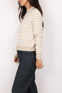 Mock Neck Striped Cardigan