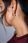 PG Designs Medium Crystal Hoop Earrings