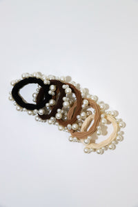 Pearl Hair Ties Set of 5