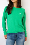 Embroidered Fun Lightweight Brushed Fleece Pullover Sweater