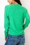 Embroidered Fun Lightweight Brushed Fleece Pullover Sweater