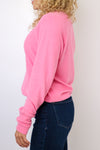 Embroidered Fun Lightweight Brushed Fleece Pullover Sweater