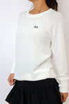 Embroidered Fun Lightweight Brushed Fleece Pullover Sweater