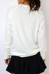 Embroidered Fun Lightweight Brushed Fleece Pullover Sweater