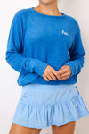 Embroidered Fun Lightweight Brushed Fleece Pullover Sweater