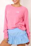 Embroidered Golf Lightweight Brushed Fleece Pullover Sweater