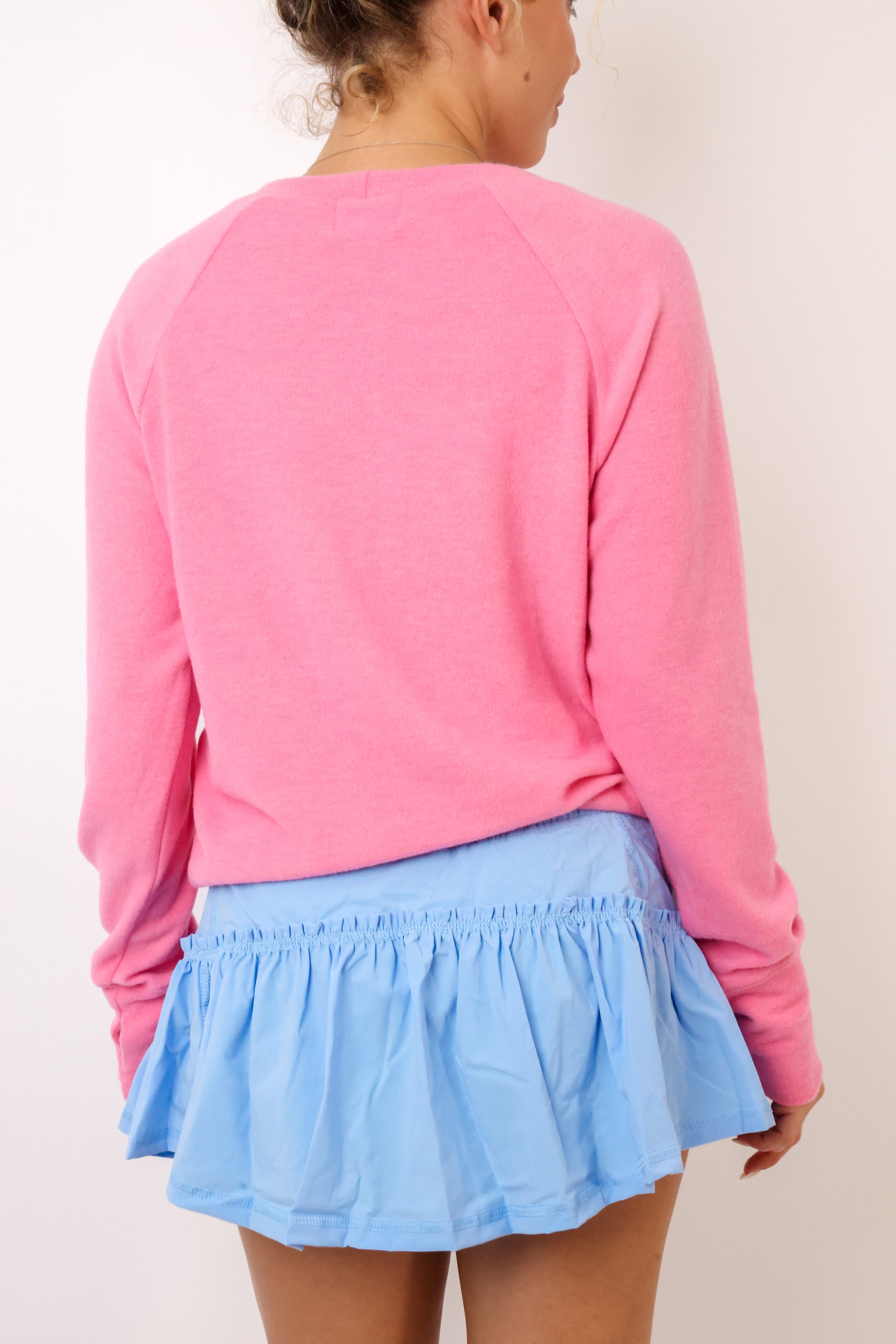 Embroidered Golf Lightweight Brushed Fleece Pullover Sweater