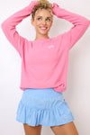 Embroidered Golf Lightweight Brushed Fleece Pullover Sweater