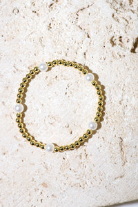 PG Designs Gold & Pearl Design Bracelet