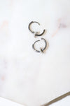 PG Design Silver Mini Pearl Charm Huggies