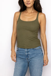 Olsen Scoop Neck Rib Tank
