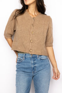 Button Up Short Sleeve Sweater