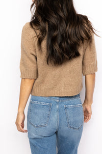 Button Up Short Sleeve Sweater