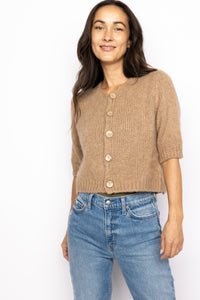 Button Up Short Sleeve Sweater