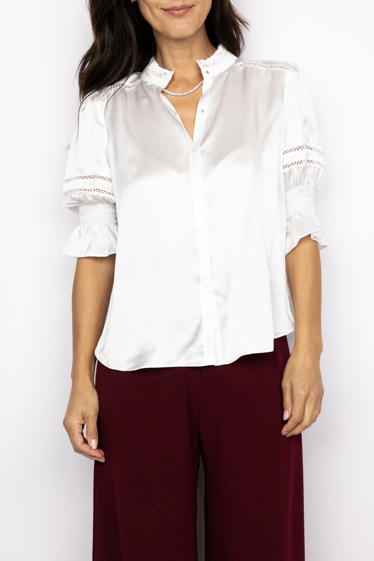 Go Silk Go Luxe Fleamarket Embellished Top