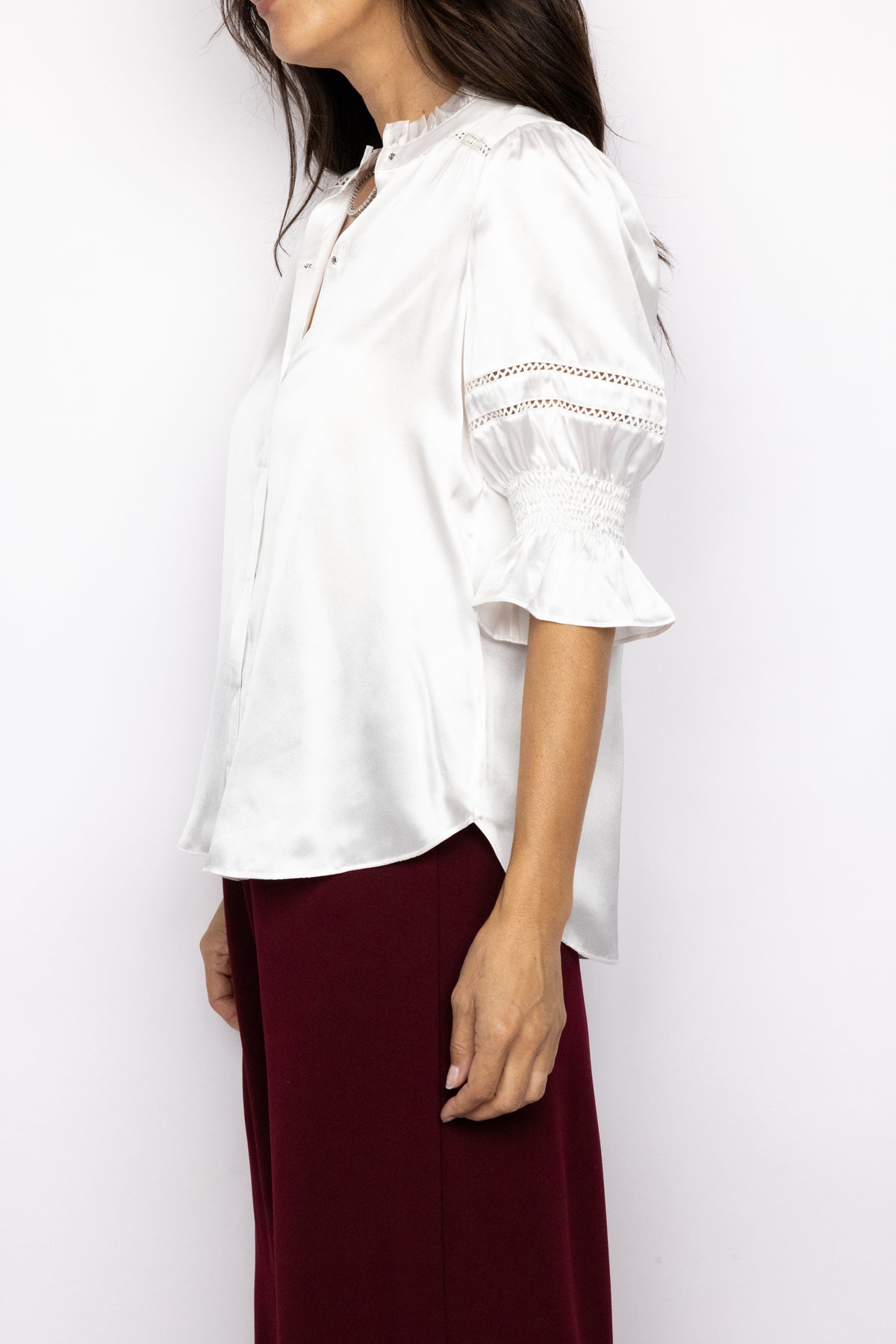 Go Silk Go Luxe Fleamarket Embellished Top