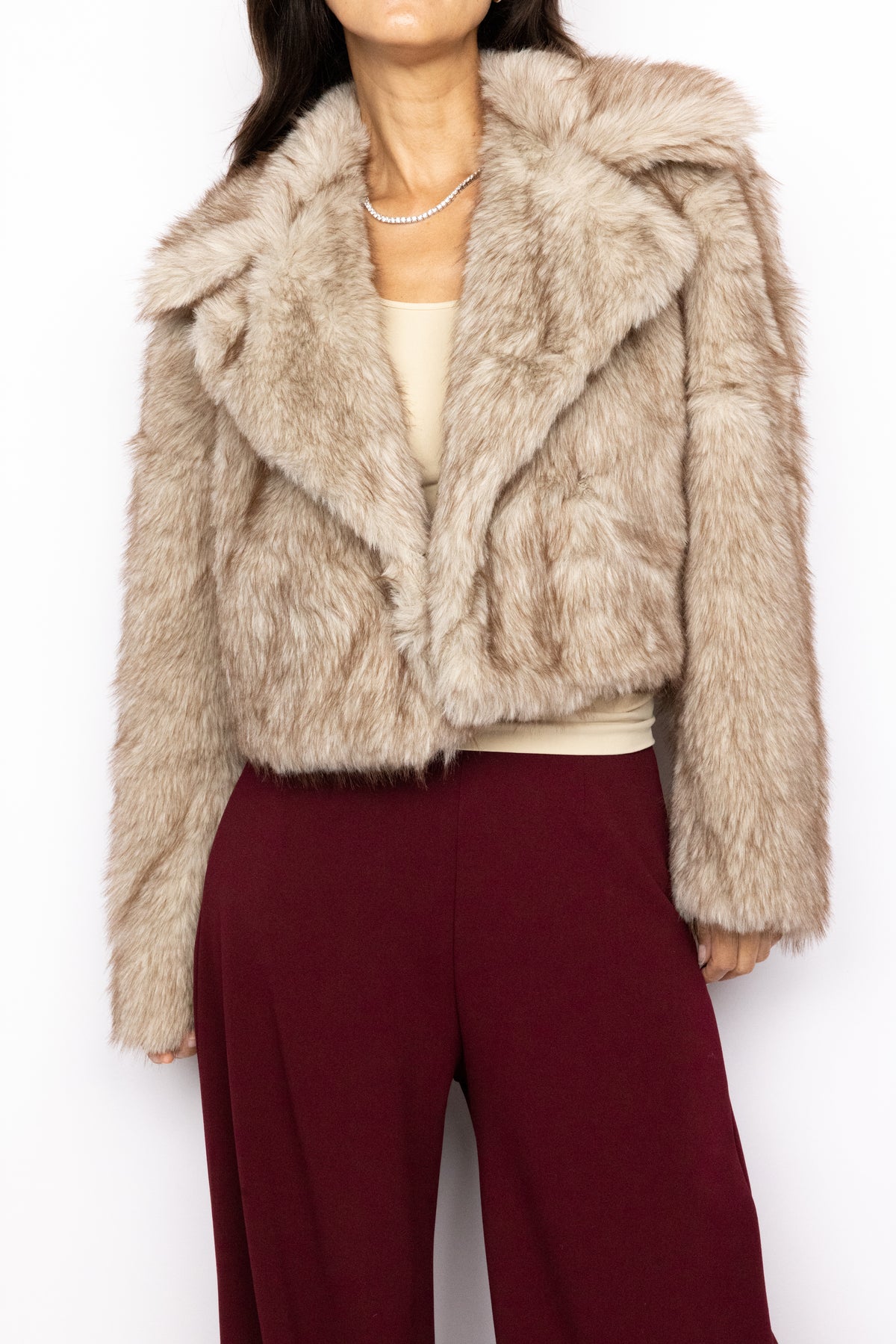 Crop Faux Fur Jacket