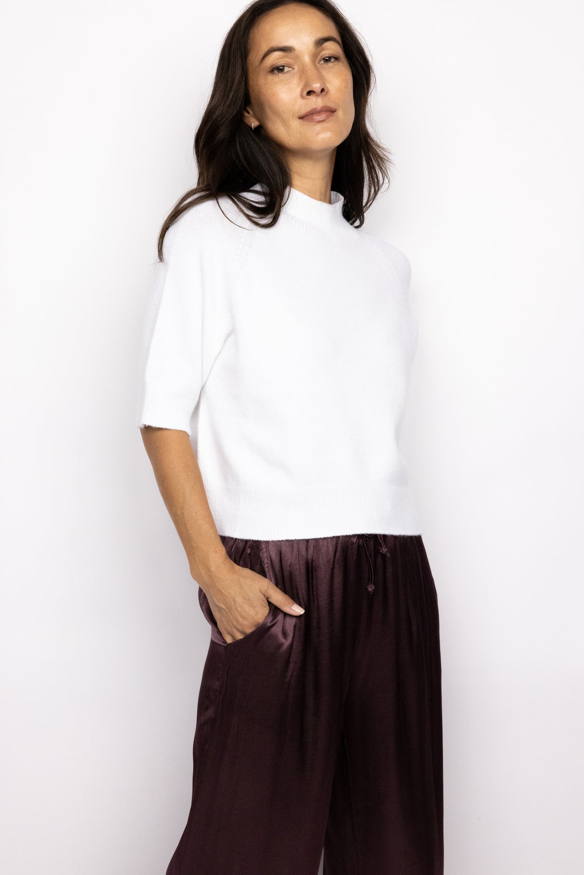 Mock Neck Sweater Top