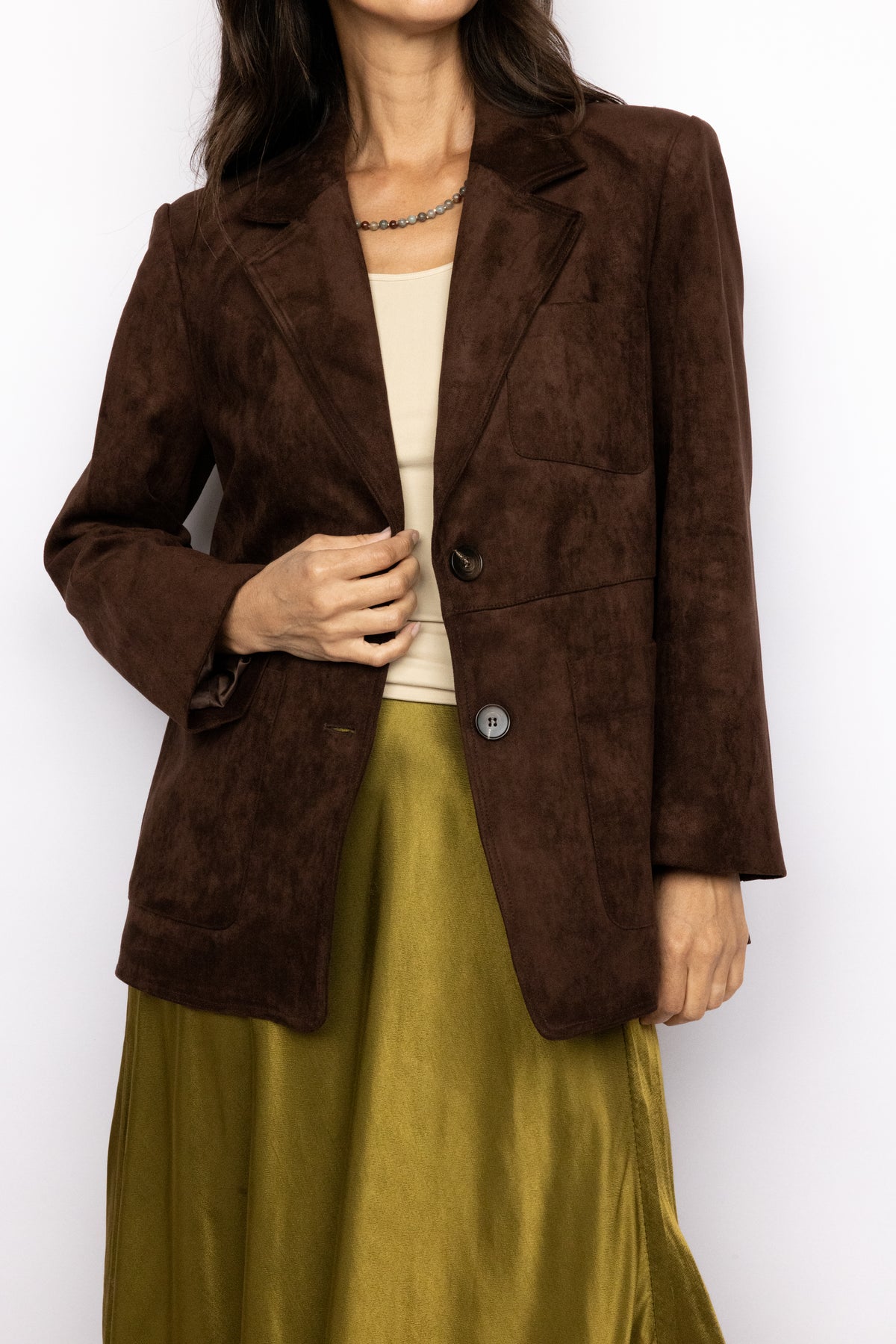 Suede Blazer Jacket