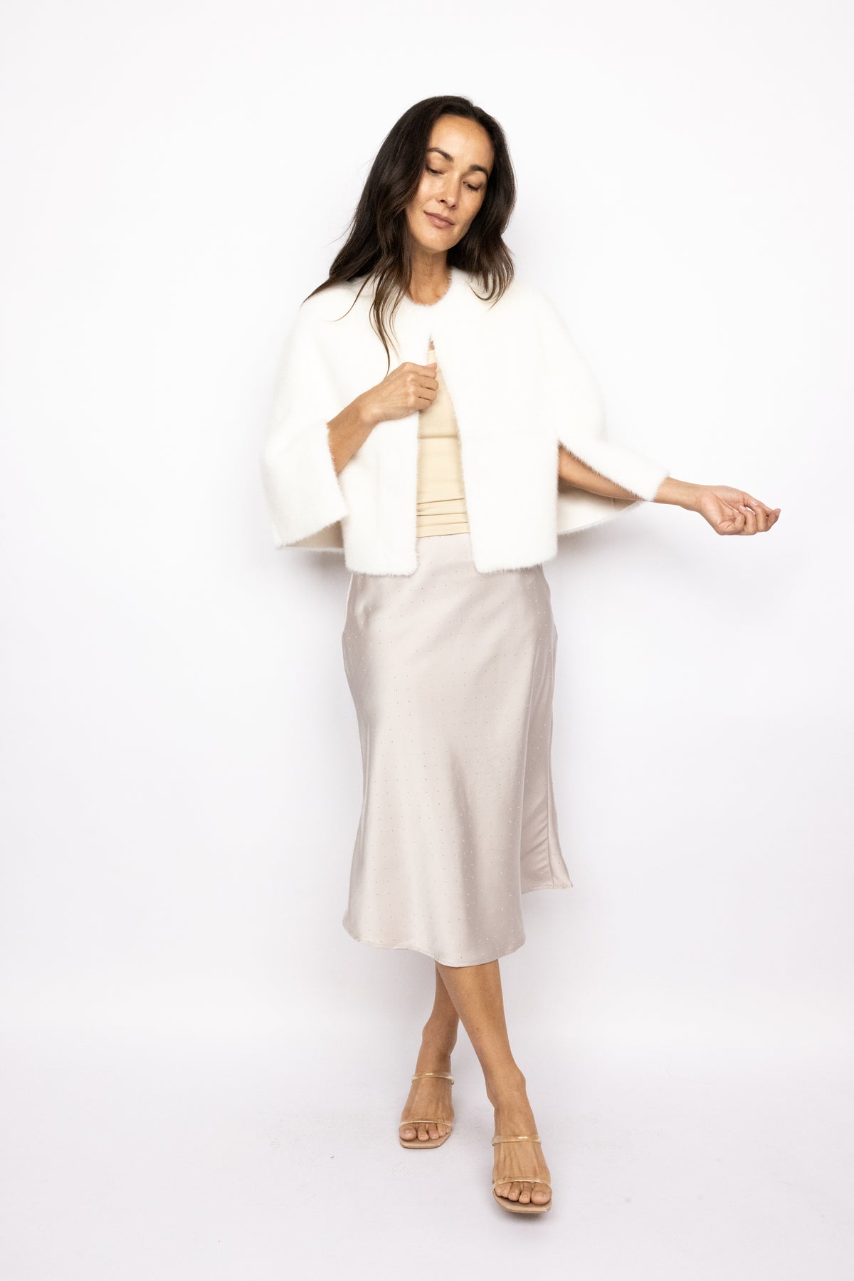 Satin Midi Skirt