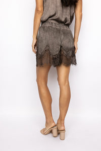 Lace Hem Silky Shorts