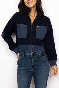Mock Neck Zip Up Jacket