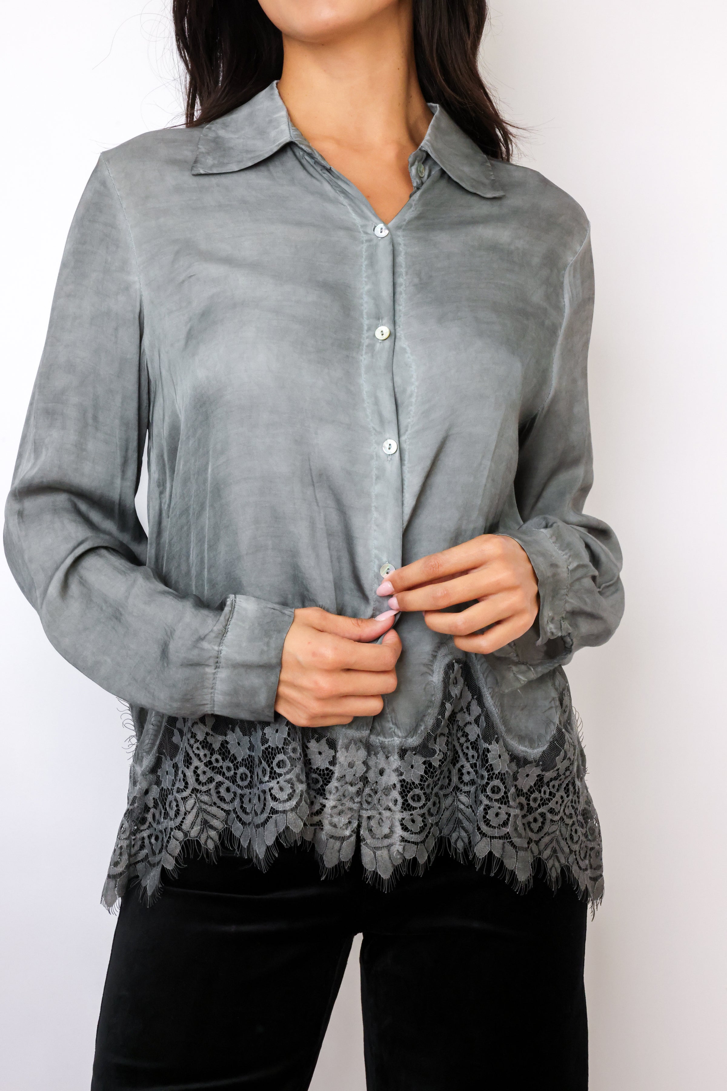 Blouse With Lace Detail