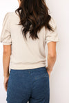 Michael Stars Quinn Puff Sleeve Ribbed Top