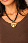Heart Pendant Rope Necklace