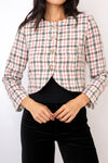Central Park West Big Button Collarless Jacket