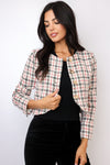 Central Park West Big Button Collarless Jacket